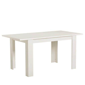 Esstisch ausziehbar Holztisch 120x80 cm Holz Massiv Weiss