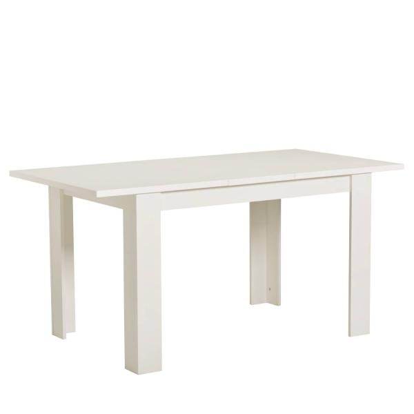 Esstisch ausziehbar Holztisch 120x80 cm Holz Massiv Weiss