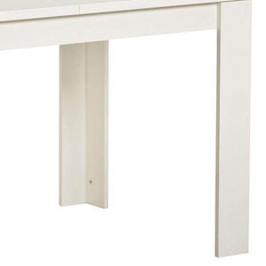 Esstisch ausziehbar Holztisch 120x80 cm Holz Massiv Weiss