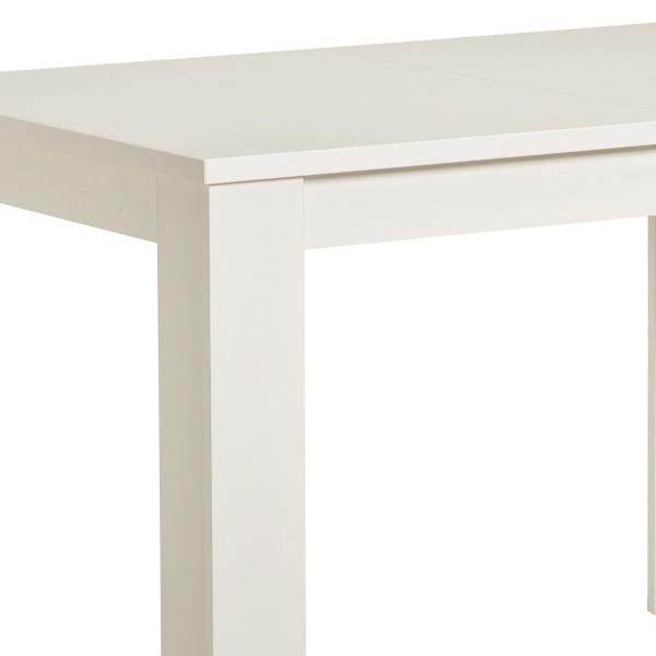 Esstisch ausziehbar Holztisch 120x80 cm Holz Massiv Weiss