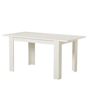 Esstisch ausziehbar Holztisch 120x80 cm Holz Massiv Weiss