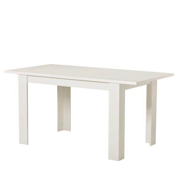Esstisch ausziehbar Holztisch 120x80 cm Holz Massiv Weiss