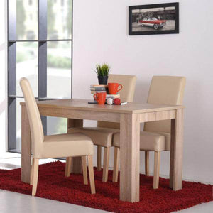 Esstisch ausziehbar Holztisch 120x80 cm Holz Massiv Eiche