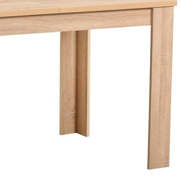 Esstisch ausziehbar Holztisch 120x80 cm Holz Massiv Eiche