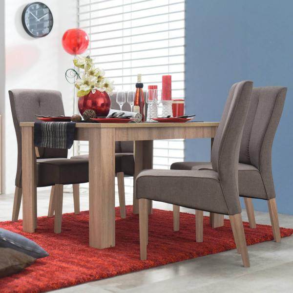Esstisch ausziehbar Holztisch 120x80 cm Holz Massiv Eiche