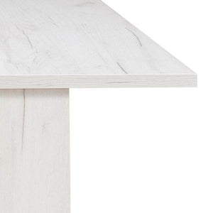 Esstisch ausziehbar Holztisch 160x90 cm Holz Massiv Weiss Vintage