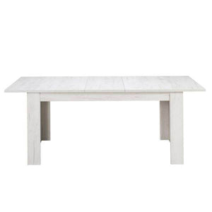 Esstisch ausziehbar Holztisch 160x90 cm Holz Massiv Weiss Vintage