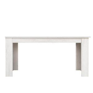 Esstisch ausziehbar Holztisch 160x90 cm Holz Massiv Weiss Vintage