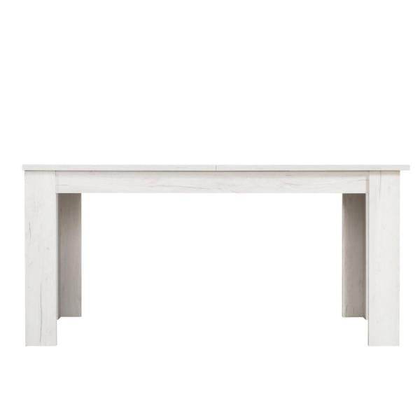 Esstisch ausziehbar Holztisch 160x90 cm Holz Massiv Weiss Vintage