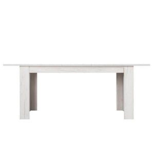 Esstisch ausziehbar Holztisch 160x90 cm Holz Massiv Weiss Vintage