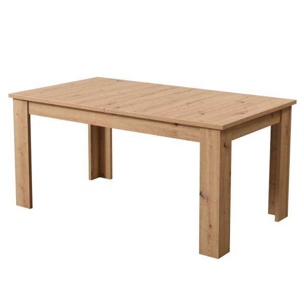 Esstisch ausziehbar Holztisch 160x90 cm Holz Massiv Eiche
