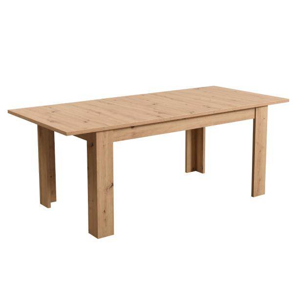 Esstisch ausziehbar Holztisch 160x90 cm Holz Massiv Eiche