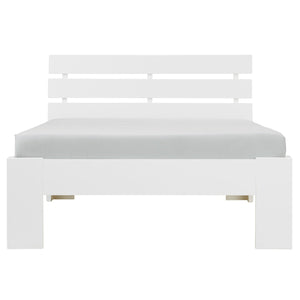 Holzbett 90x200 cm Weiss | Einzelbett | mit Lattenrost | massiv | Kind Jugend Gast