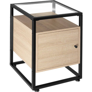 Nachttisch Dudley 40x43x60,5cm Industrial Holz hell, Eiche Sonoma