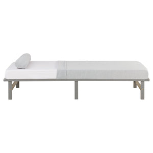 Palettenbett 90x200 cm Grau | Einzelbett | mit Lattenrost | Holz | Kind Jugend Gast