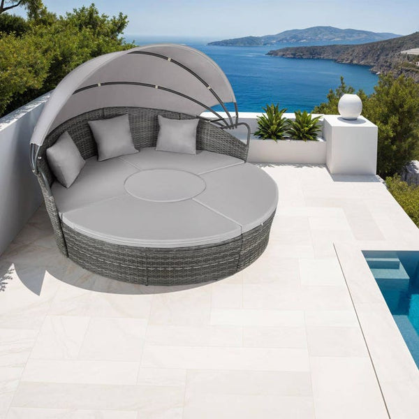 Rattan Sonneninsel Santorin grau