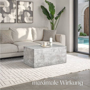 Couchtisch Lasley Beton Optik 90 x 50 x 40 cm
