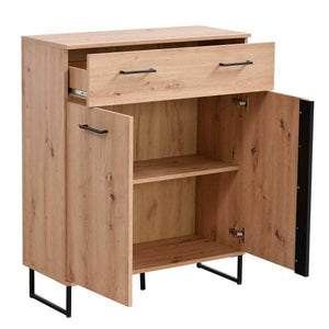 Garderobe Flurgarderobe Set Flurmöbel Industrial Style Komplettset 5-tlg Holz Eiche