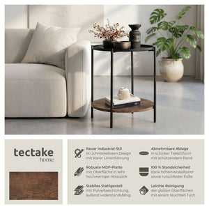 Beistelltisch Sunderland Industrial Holz dunkel, rustikal