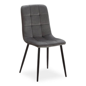 Esstisch mit 2 Stühlen Set Essgruppe 90x60 cm Weiss Grau