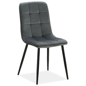 6er Set Grau Samt Esszimmerstühle Küchenstühle Polsterstühle Modern