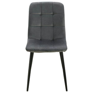 6er Set Grau Samt Esszimmerstühle Küchenstühle Polsterstühle Modern