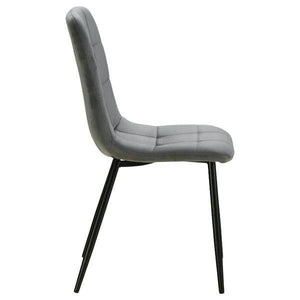 6er Set Grau Samt Esszimmerstühle Küchenstühle Polsterstühle Modern