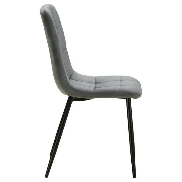 6er Set Grau Samt Esszimmerstühle Küchenstühle Polsterstühle Modern