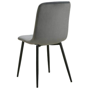 6er Set Grau Samt Esszimmerstühle Küchenstühle Polsterstühle Modern