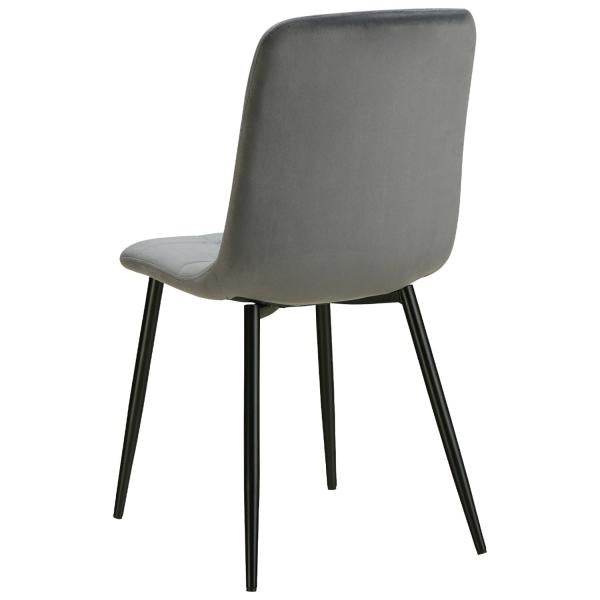 6er Set Grau Samt Esszimmerstühle Küchenstühle Polsterstühle Modern
