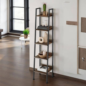 Leiterregal Folkestone Industrial Holz dunkel, rustikal 35,5 x 31,5 x 170,5 cm