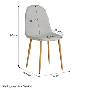 4er Set Grau Esszimmerstühle Küchenstühle Polsterstühle Modern
