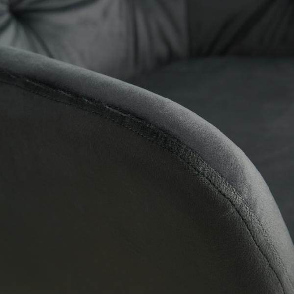 Polsterstuhl Samt Grau Esszimmerstuhl Polstersessel Armlehnenstuhl