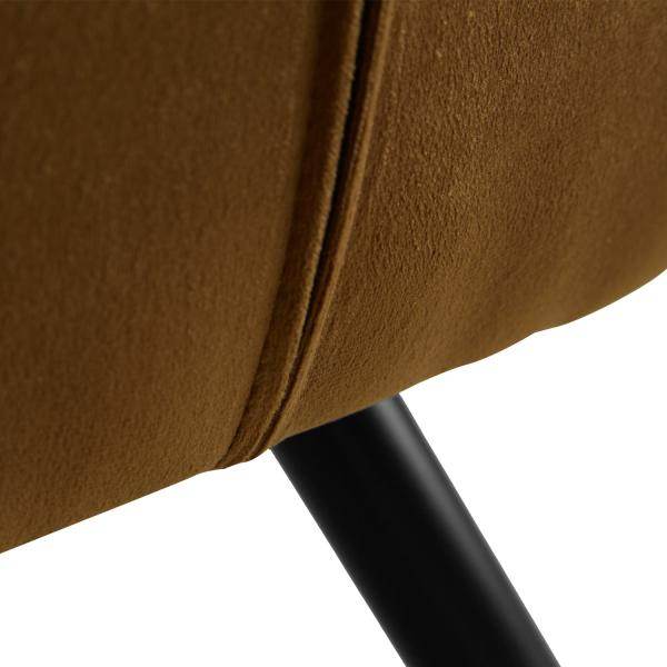 Polsterstuhl Samt Braun Esszimmerstuhl Polstersessel Armlehnenstuhl