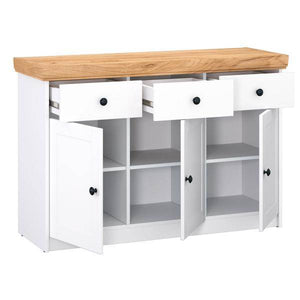 Kommode Sideboard Holz Eiche Weiss Massiv Highboard Anrichte