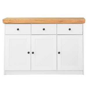 Kommode Sideboard Holz Eiche Weiss Massiv Highboard Anrichte