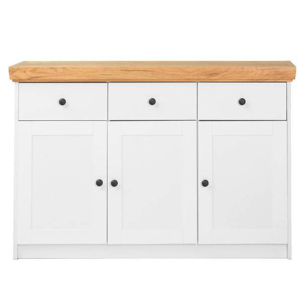 Kommode Sideboard Holz Eiche Weiss Massiv Highboard Anrichte
