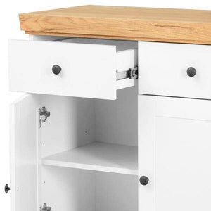 Kommode Sideboard Holz Eiche Weiss Massiv Highboard Anrichte