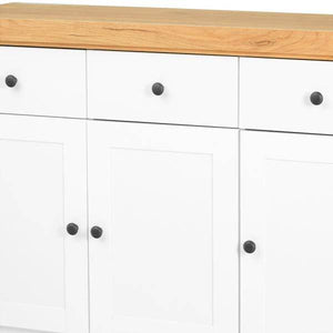 Kommode Sideboard Holz Eiche Weiss Massiv Highboard Anrichte
