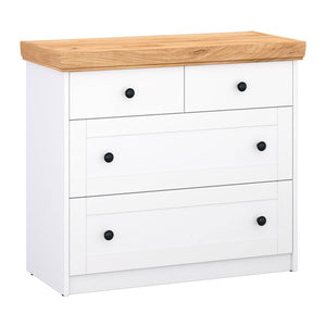 Kommode Sideboard Holz Eiche Weiss Massiv Schrank Highboard Anrichte