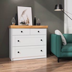 Kommode Sideboard Holz Eiche Weiss Massiv Schrank Highboard Anrichte