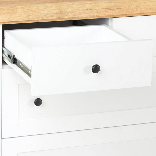 Kommode Sideboard Holz Eiche Weiss Massiv Schrank Highboard Anrichte