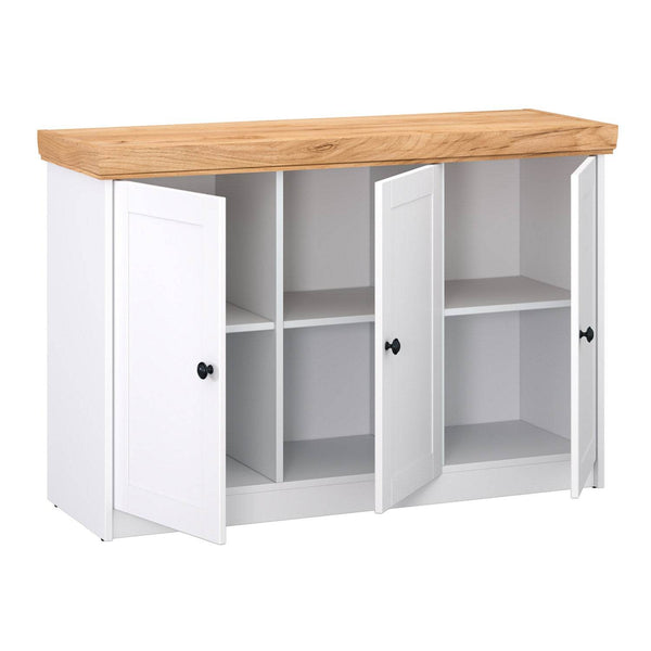 Kommode Sideboard Holz Eiche Weiss Massiv Schrank Highboard Anrichte