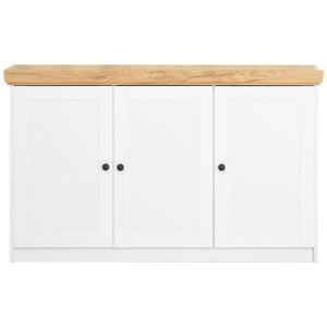 Kommode Sideboard Holz Eiche Weiss Massiv Schrank Highboard Anrichte