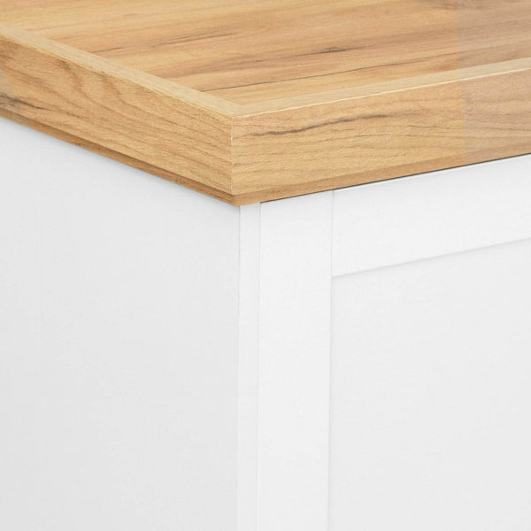 Kommode Sideboard Holz Eiche Weiss Massiv Schrank Highboard Anrichte