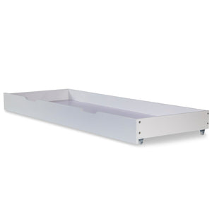 Holzbett 140x200 cm Weiss Doppelbett mit Bettkasten mit Lattenrost massiv Kind Jugend Gast