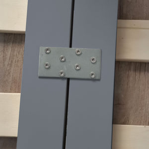 Familienbett 270x200 cm Grau | Maxi Palettenbett XXL | mit Lattenrost | Holz | auch einzeln stellbar