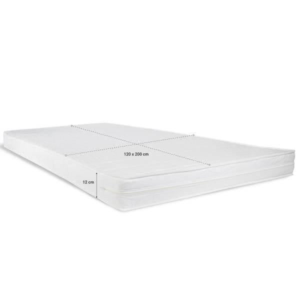 Polsterbett mit Matratze 120x200 Lattenrost Bett Grau