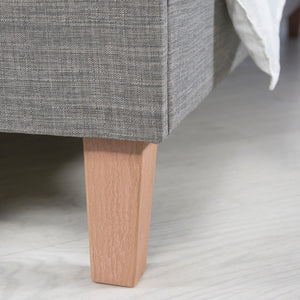 Polsterbett 90x200 cm Grau | Futonbett | mit Lattenrost | mit Matratze