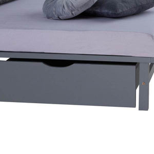 Palettenbett 140x200 cm mit Bettkasten 2er Set Lattenrost Holzbett